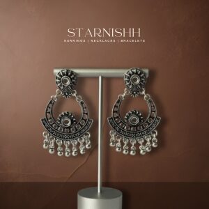 Oxidised Silver Jhumka Earrings for Women | Traditional Imitation Jewellery